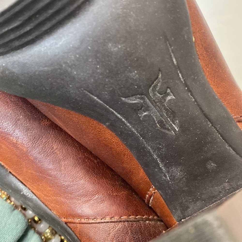 Frye Mimi scrunch boot all leather brown size 6.5 M. - Picture 7 of 16